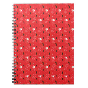 Red Diamond Bull Terrier Spiral Notebook
