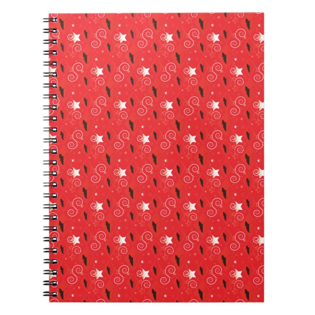 Red Diamond Bull Terrier Spiral Notebook (Front)