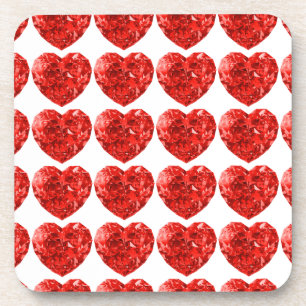 Red Diamond Hard plastic coaster