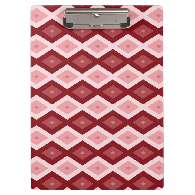 Red diamond pattern clipboard (Front)