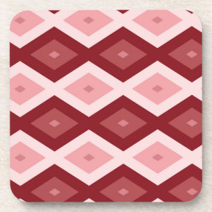 Red diamond pattern coaster