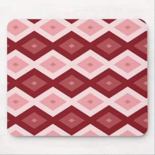 Red diamond pattern mouse pad