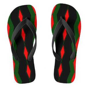 Red Diamonds Flip Flops