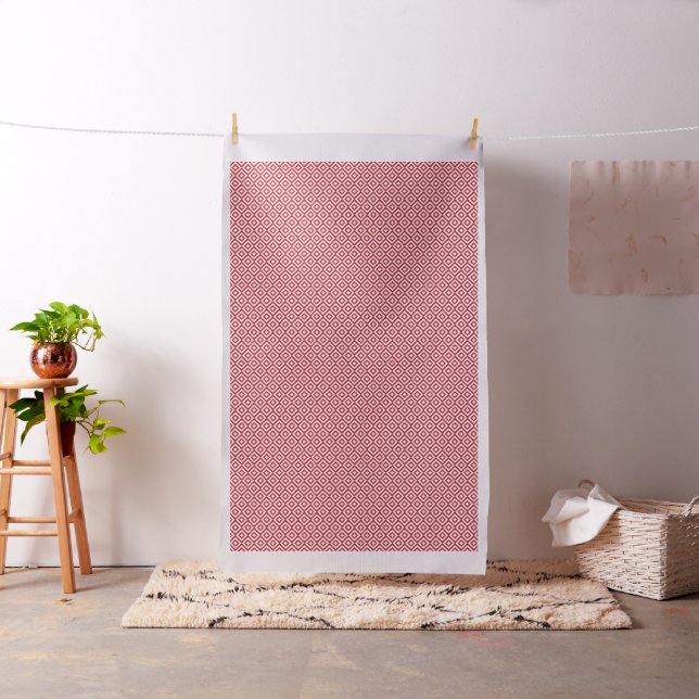 Red Diamonds Pattern Fabric (In Situ)