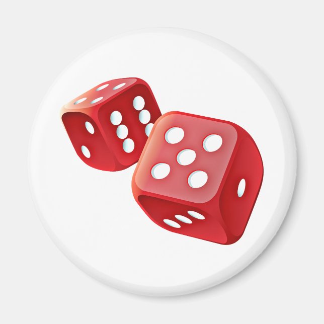 red dice magnet (Front)
