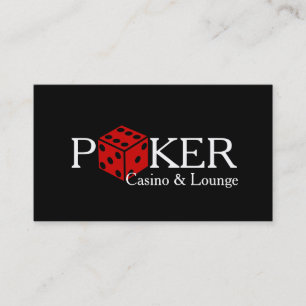 Red Dice Poker Casino Business Card
