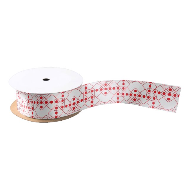 Red Dice Satin Ribbon (Spool)