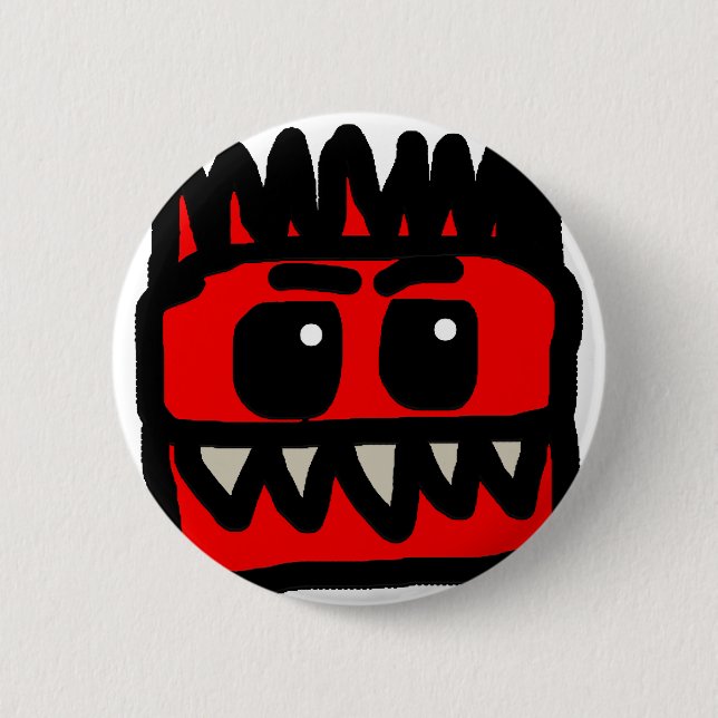 Red Dinosaur Merch 6 Cm Round Badge (Front)