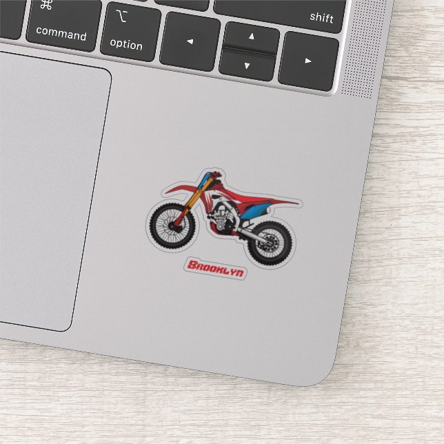 Red dirt bike motorcycle (Detail)