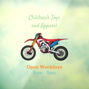 Red dirt bike motorcycle