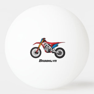 Red dirt bike motorcycle ping pong ball