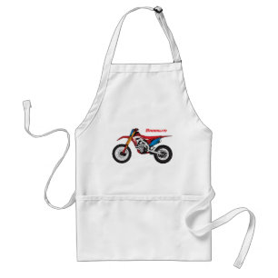 Red dirt bike motorcycle standard apron