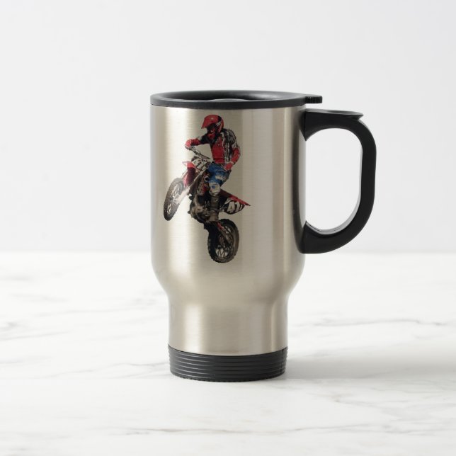 Red Dirt Bike Travel Mug (Right)
