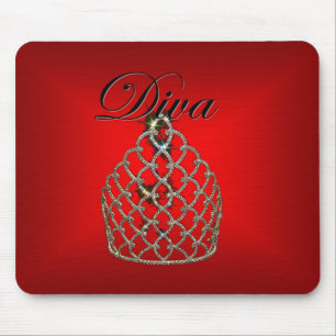 Red Diva Mouse Pad