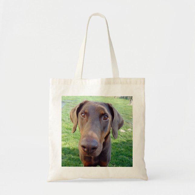 Red doberman tote bag (Front)