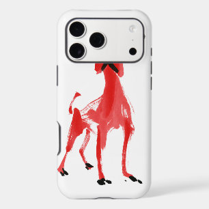 Red Dog Expressive Red & Black Dog Art Golf Ball