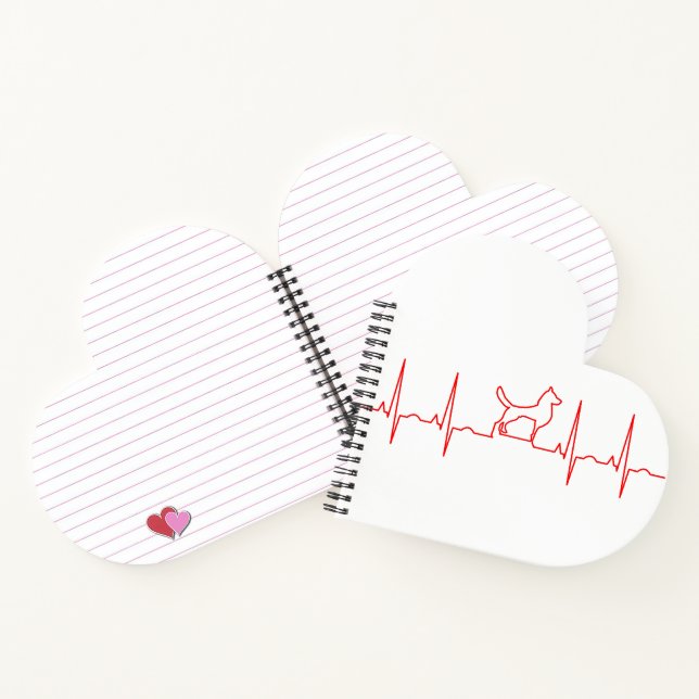 Red Dog Heartbeat Notebook (Inside)