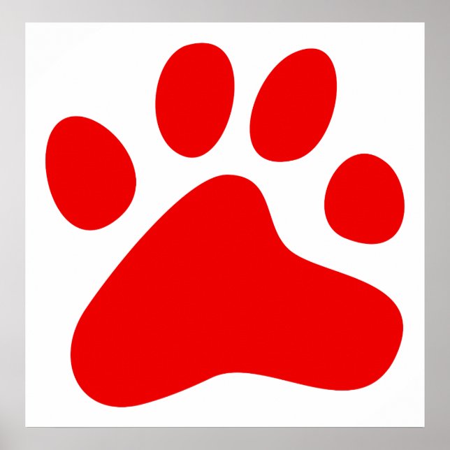 Red Dog Paw Poster (Front)