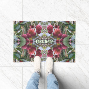Red Dogwood Fruit Nature Personalised Doormat