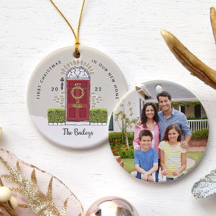 Red Door First Christmas in Our New Home Ceramic Tree Decoration