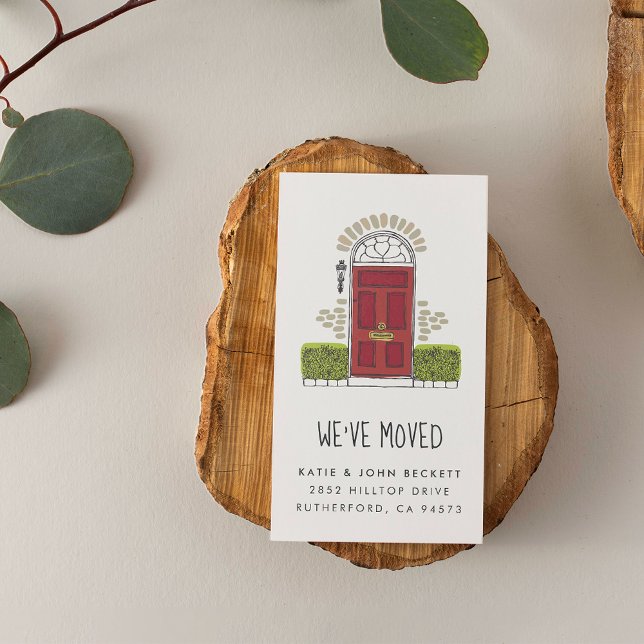 Red Door Moving Announcement Insert Cards (Creator Uploaded)