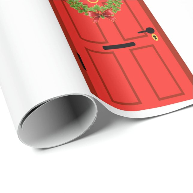 Red Door Wrapping Paper (Roll Corner)