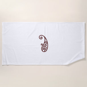 Red dot beach towel