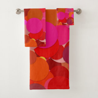 red dot confetti bath towel set