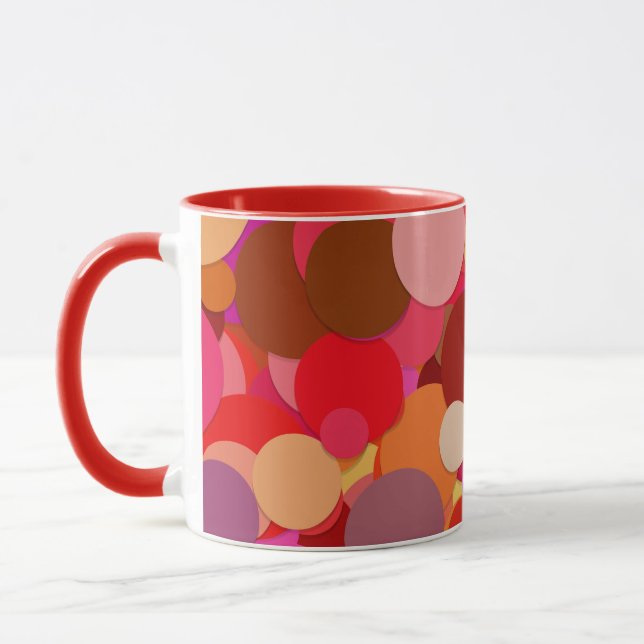 red dot confetti coffee mug (Left)