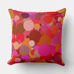 red dot confetti pillow