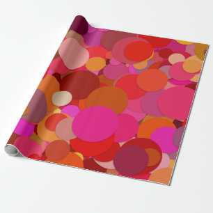 red dot confetti wrapping paper