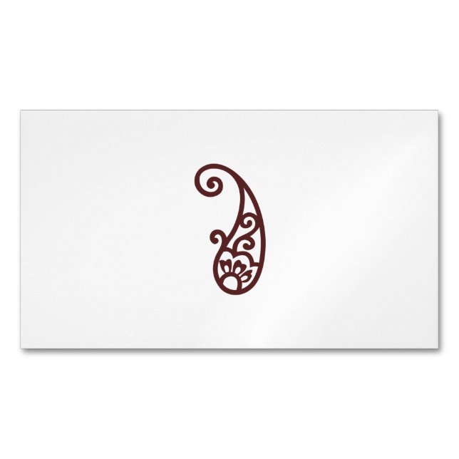 Red dot magnetic business card (Front)