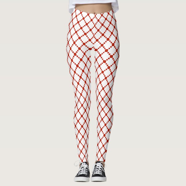 Red Dot Pattern Leggings (Front)
