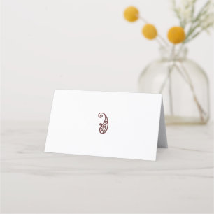 Red dot place card