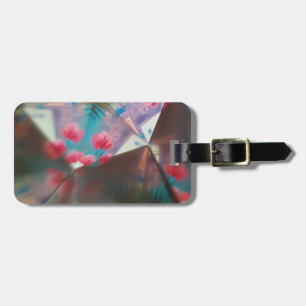 Red Doted Floral  Luggage Tag