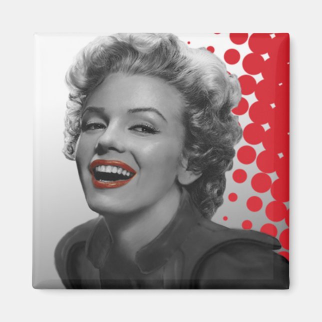 Red Dots Marilyn Magnet (Front)