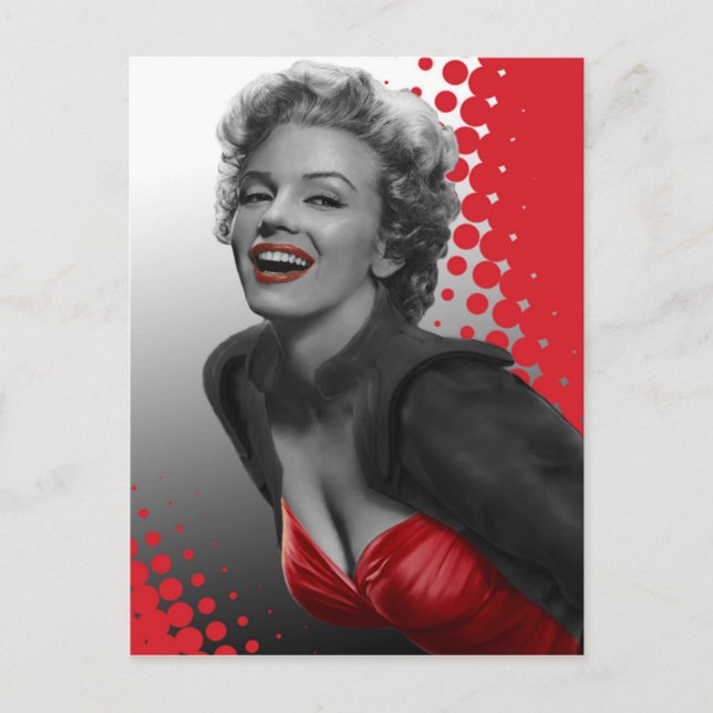 Red Dots Marilyn Postcard (Front)
