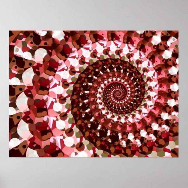 Red Dots Spiral Poster (Front)