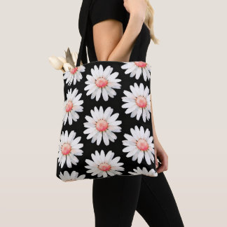 Red Dotted Daisy's Tote Bag