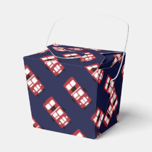 Red double-decker bus party favour box