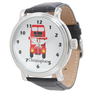 Red Double Decker Design Watch