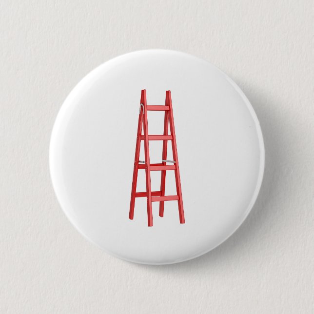 Red double sided ladder 6 cm round badge (Front)