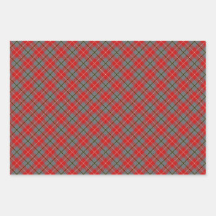 RED DOUGLAS Wrapping Paper Flat Sheet Set of 3