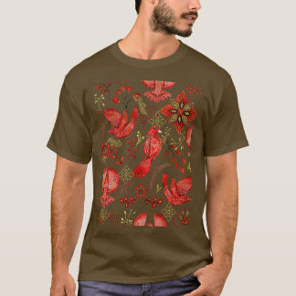 Red Dove Pattern Phone case Dove Stickers T-Shirt