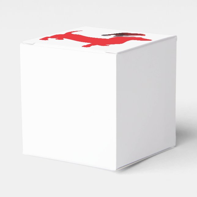 Red-Doxie---And-Santa-Hat Favour Box (Front Side)