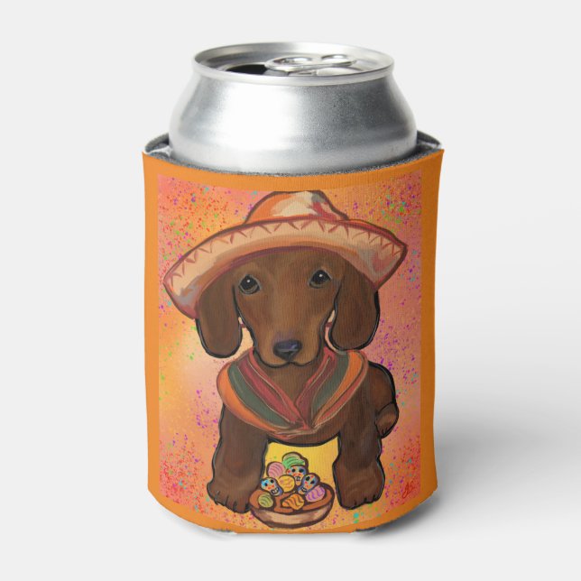 Red Doxie Can Cooler (Can Front)