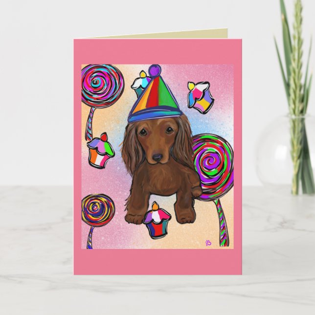 Red Doxie Card (Front)
