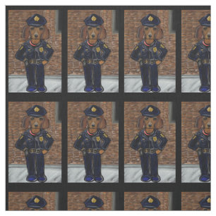 RED DOXIE POLICEMAN FABRIC