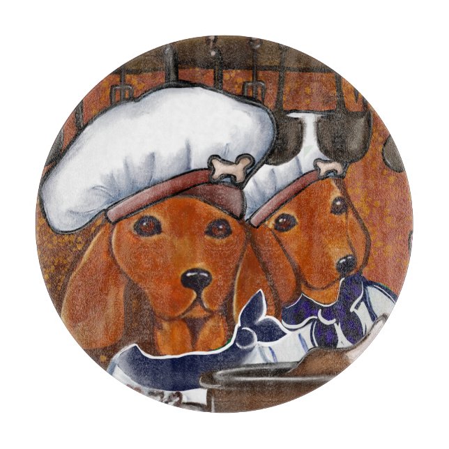 Red Doxies Cutting Board (Front)