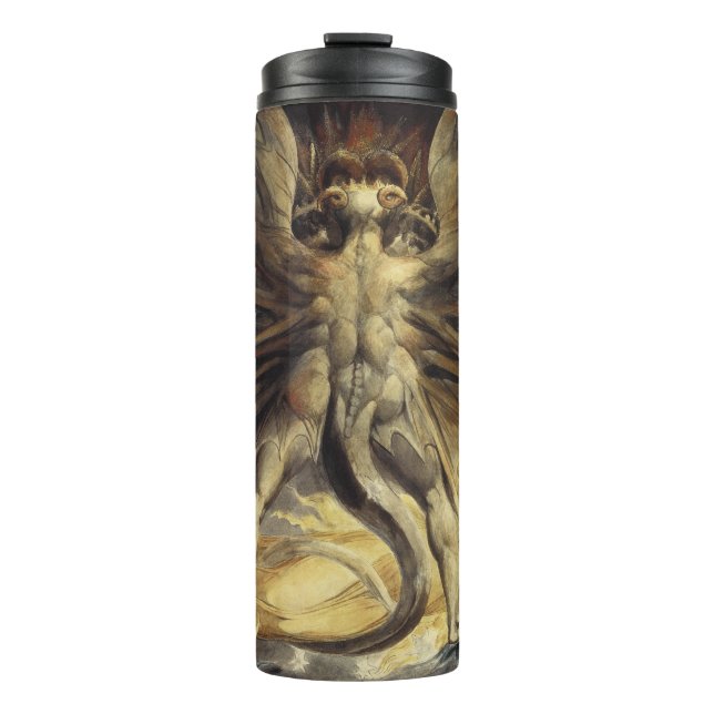“Red Dragon” art custom text tumbler (Front)